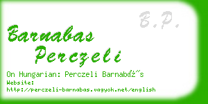 barnabas perczeli business card